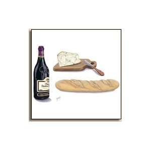  Wine, Cheese & Bread   Tatouage Rub On Wall Transfer
