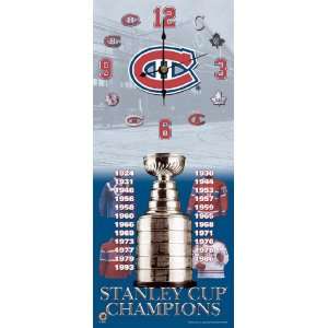  NHL Montreal Champs Clock 6x14