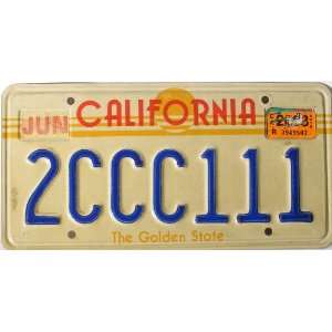  California The Golden State License Plate with Sun 