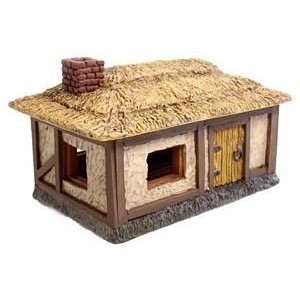  Thatch Roof Timber Cottage Miniature Terrain: Toys & Games