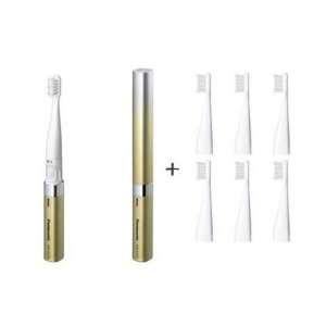   Gold  Power Toothbrush 1.06oz + 6 Replacement brush Set Electronics