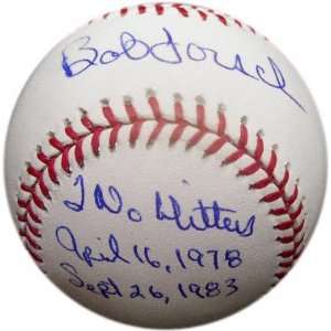  Bob Forsch Autographed Baseball with 2x No Hitter 