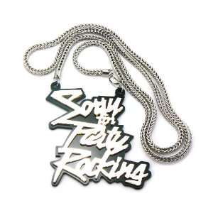  Large LMFAO Silver Sorry For Party Rocking Pendant with a 