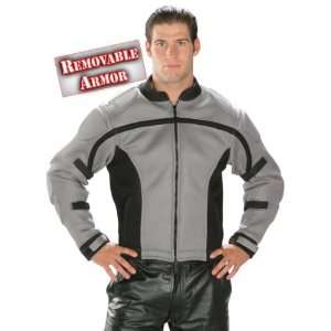   Black & Gray Motorcycle Armored Mesh Breathable Jacket   Size  2XL