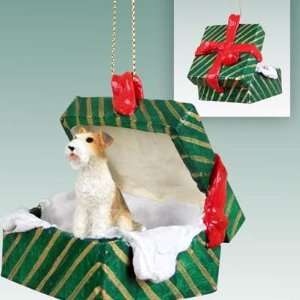  Wire Haired Fox Terrier Green Gift Box Dog Ornament: Home 