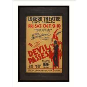 WPA Poster (M) The devil passes Federal road show attraction (M 