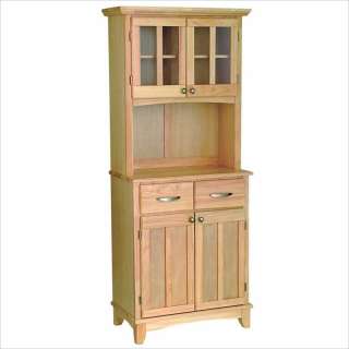   Styles Furniture Natural Wood Buffet with 2 Door Panel Hutch [43935