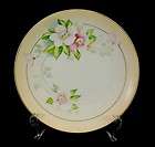 Bavaria Pink Floral Plate w/Enamel Decor Porcelain