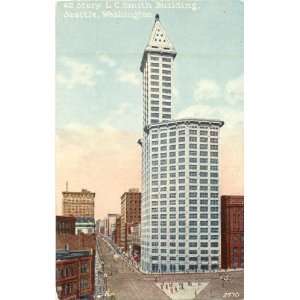  1915 Vintage Postcard L.C. Smith Building Seattle 