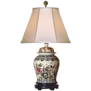  Famille Rose Temple Jar Porcelain Table Lamp: Home 