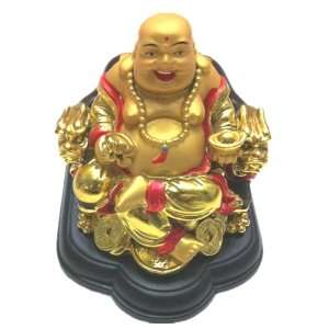   Color Laughing Buddha on a Dragon Chair for Feng Shui: Home & Kitchen
