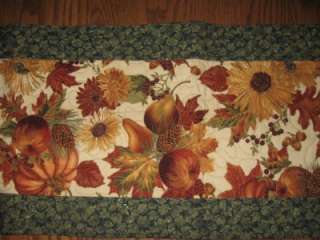   Quilted Table Runner Thanksgiving Fall Leaves Christmas Pine Cones