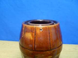 Antique Peoria Pottery Stoneware Jar Wax Seal Crock N21  