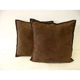 Hudson Street 22 x 22 Suede Decorative Pillow Two Pack  Epoch 