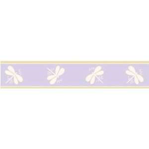   Purple Dragonfly Dreams Wallpaper Border by JoJo Designs White Baby