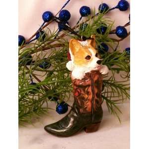   Quality  Christmas Ornament Corgie Dog In Boot Patio, Lawn & Garden