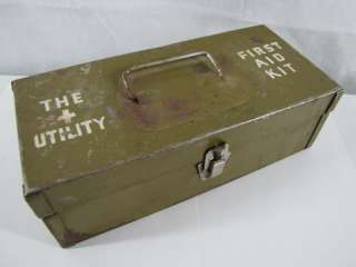 Military FIRST AID KIT with Contents VINTAGE ~FASTship  