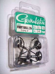 Gamakatsu Foot Ball 24 Jig Heads Hook Size#3/0 NIP  