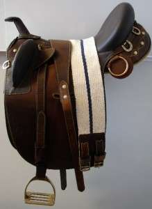   Stock Saddle Brown Oiled Leather 20 Over/ Under Girth Stirrup  