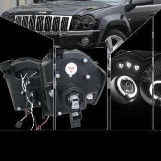   CHEROKEE HALO PROJECTOR LED HEADLIGHTS+SMOKED FOG LAMPS+SWITCH  