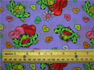 New Valentines Day Frog Love Hearts Fabric BTY  