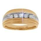 Sea of Diamonds 1/2 Carat Diamond 14k Two Tone Gold Mens Wedding Ring 