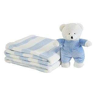 Baby Blue Blanket & Bear Set  Small Wonders Baby Bedding Blankets 