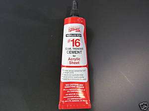 oz. tube IPS Weld on # 16 Plexiglass Acrylic Cement  