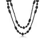 Bling Jewelry Assorted Geometric Beads Black Onyx Necklace