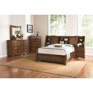 Coaster 6 Pc. Grendel Wall Bed Collection Medium Oak Wood Finish Queen 