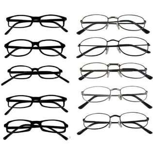 Classy Eyewear 1.50 Reading Glasses +1.50 Lot of 10 Pair Black Plastic 
