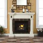 Southern Enterprises Carrington Convertible Black Gel Fireplace Ivory