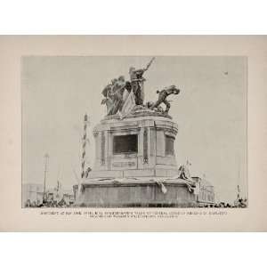 1899 Monument Statue San Jose Costa Rica Walker Print   Original Image 