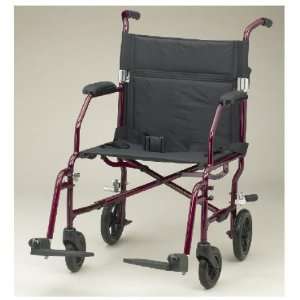  FREEDOM TRANSPORT CHAIR, RED, 300lb Capacity: Health 