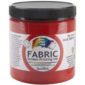 Speedball Fabric Screen Printing Ink   8 oz Jar   Red:  