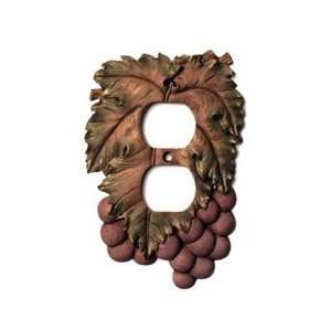  outlet decorative switch plate cover   Grape Cluster, single outlet 