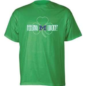   Wolverines Kelly Green Feeling Lucky T Shirt