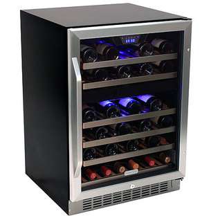 EdgeStar 46 Bottle Built In Dual Zone Wine Cooler   Stainless Steel at 