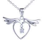 pugster heart wing pendant necklace