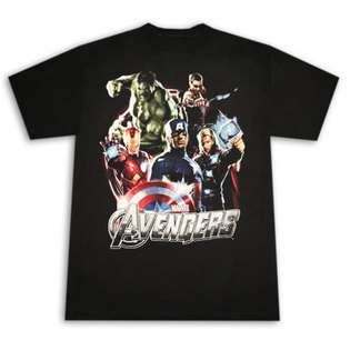 Avengers Marvel Heroes Black Graphic Tee Shirt at 