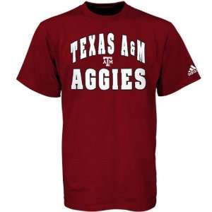  Adidas Texas A&M Aggies Maroon Rally T shirt: Sports 