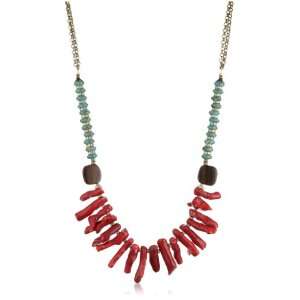    Tova Jewelry Neon brights Red Coral Chunky Necklace Jewelry