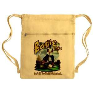   Messenger Bag Sack Pack Yellow Golf Humor Bogie This 