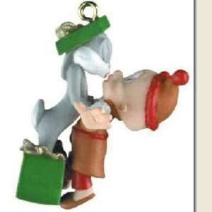  Bugs Bunny and Elmer Fudd 2000 Miniature Hallmark Ornament 