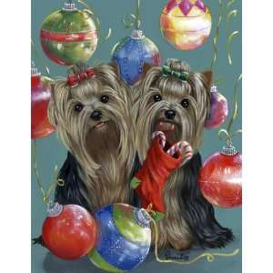  Yorkshire Terrier All That Glitter Christmas Cards Office 