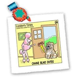 3dRose LLC Londons Times Funny Dogs Cartoons   Canine Blind Date Shar 