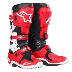   : Tech 10 Boots Red/White Size 8 Alpinestars 201007 32 8: Automotive