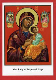 Our Lady of Perpetual Help Religious Icon Holy Card Prayer Card 