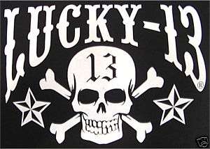 LUCKY 13 MENS BLACK Skull Stars Logo Shirt size 3XL  