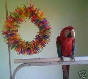 Lg. Silly Sid Straw Wreath Macaw Toy / Cockatoo Toy  